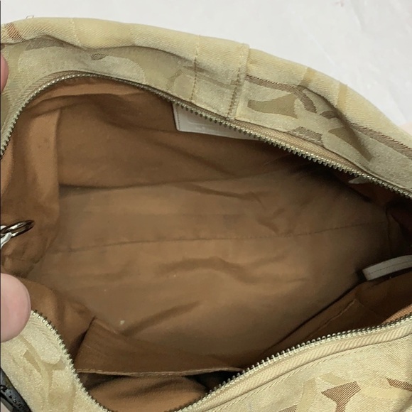 Coach signature beige tan Carly optic white trim - Picture 8 of 10